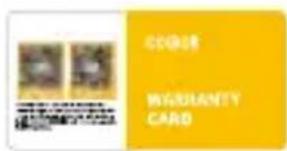 COLOR WARRANTY CARD