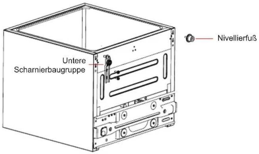 Untere Scharnierbaugruppe Nivellierfuß
