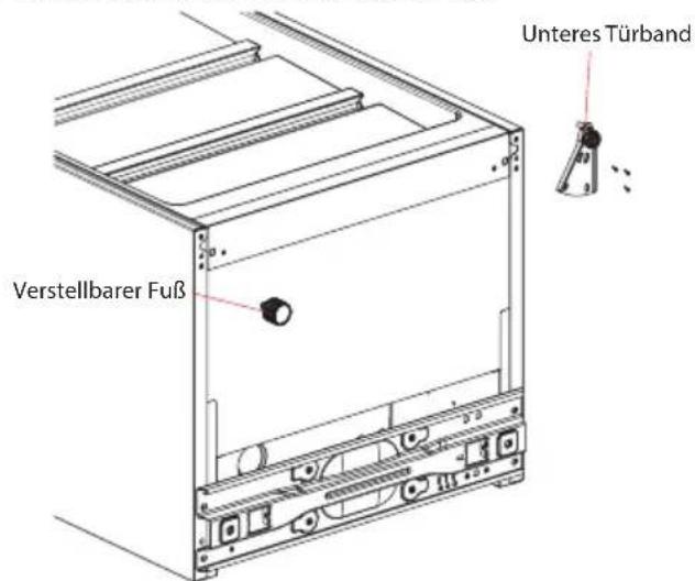 Unteres Türband Verstellbarer Fuß