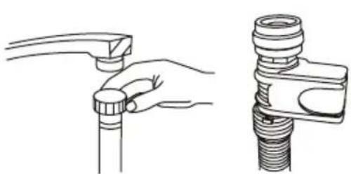 ECG EDF 6066 QWD - Connecting the water supply hose - 1