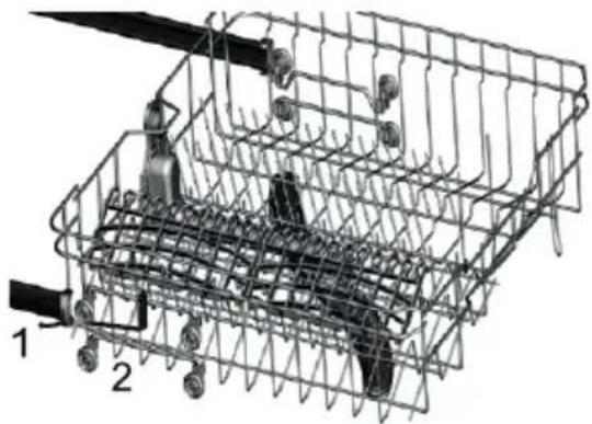 ECG EDF 4525 QWE - Adjusting the upper basket - 1