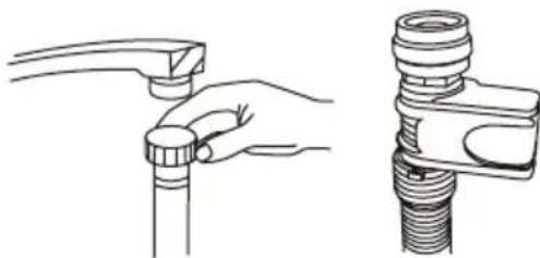 ECG EDF 4525 QWE - Connecting the water supply hose - 1