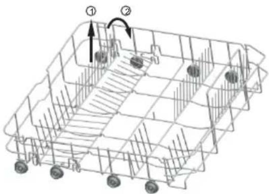 ECG EDF 4525 QWE - Folding racks of the upper and lower basket - 2