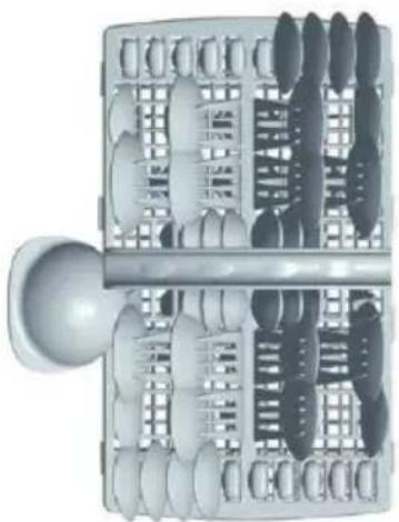ECG EDF 4525 QWE - Sklopné stojany horného a spodného koša - 4