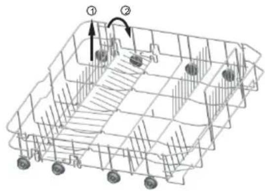 ECG EDF 6027 QWE - Folding racks of the upper and lower basket - 2