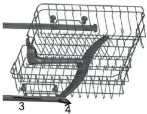 ECG EDF 6027 QWE - Adjusting the upper basket - 2