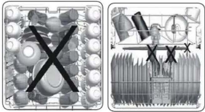 ECG EDF 6023 WE - Examples of incorrect filling of the basket: - 1