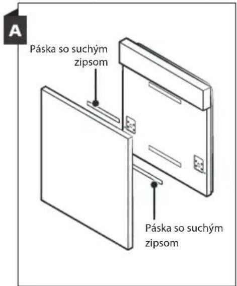 Vytiahnite 4 krátke skrutky Zatlčte 4 dlhšie skrutky