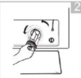 ECG EWSI 72121 Steam - Cleaning the drain pump filter - 2