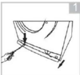 ECG EWSI 72121 Steam - Cleaning the drain pump filter - 1