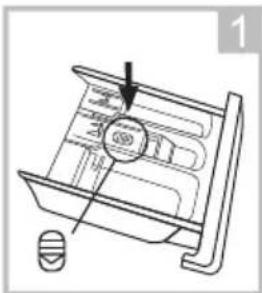 ECG EWSI 72121 Steam - Cleaning the detergent dispenser - 1