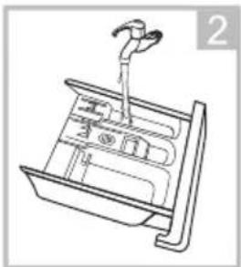 ECG EWSI 72121 Steam - Cleaning the detergent dispenser - 2