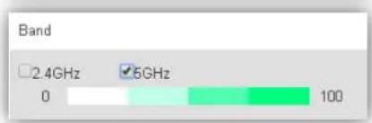 Band 2.4GHz 5GHz 0 100