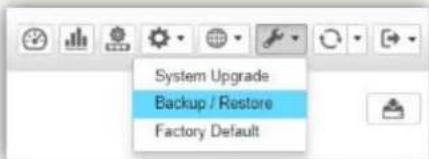 System Upgrade Backup / Restore Factory Default