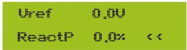 Uref 0.0V ReactP 0.0% <<