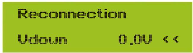 Reconnection Udown 0.0V <<