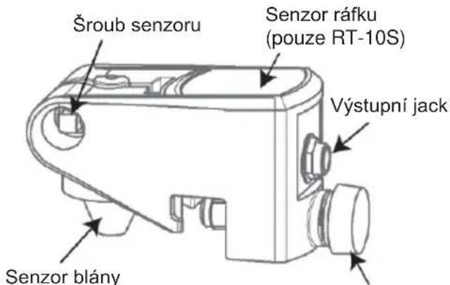 Šroub senzoru Senzor ráfku (pouze RT-10S) Výstupní jack Senzor blány