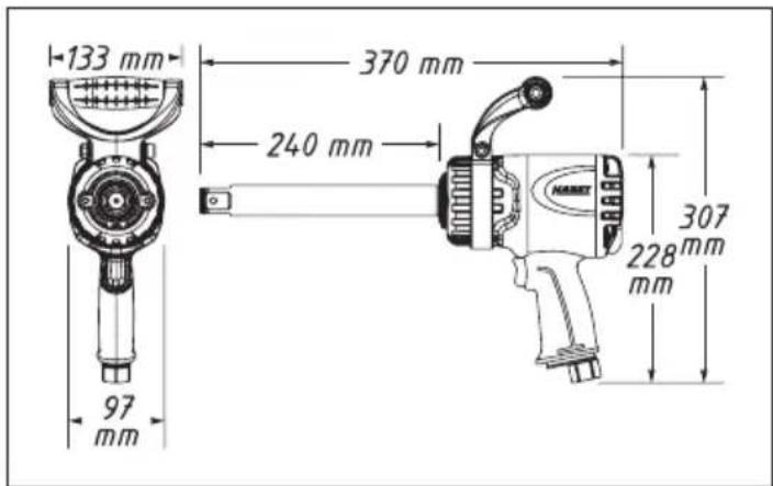 133 mm 370 mm 240 mm 97 mm 307 mm 228 mm