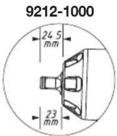 9212-1000 24.5 mm 23 mm