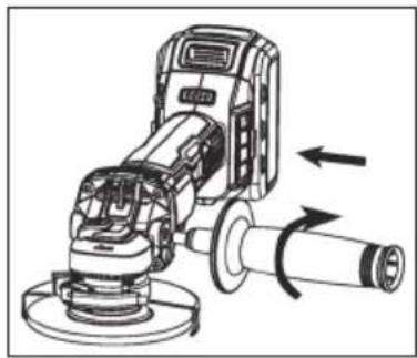Hazet 9233-010 - Installing the auxiliary handle - 1