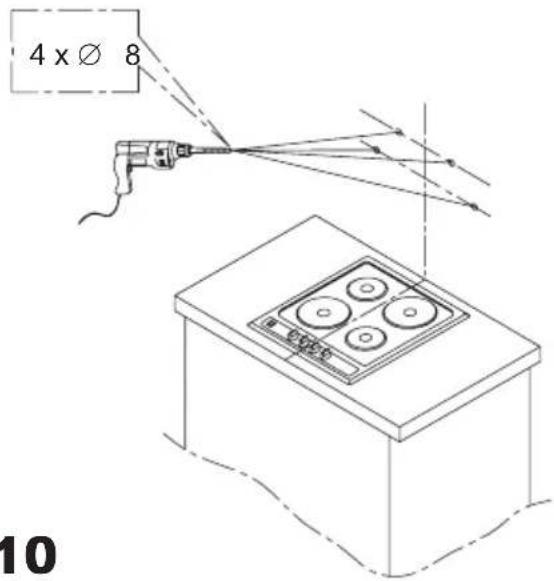 4 x Ø 8 10