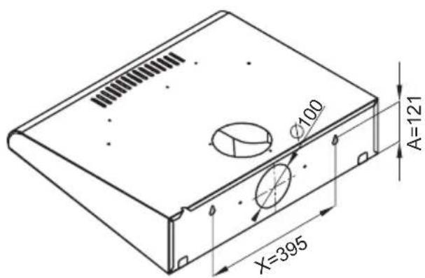 Ø100 A=121 X=395