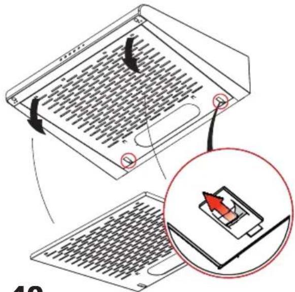 Diagram showing a device with labeled parts and an inset magnified view of the component being inserted into a stack.