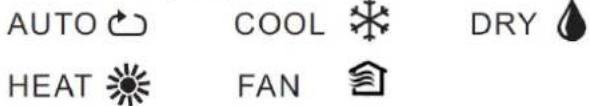 AUTO ↻ COOL ✦ DRY 🔍 HEAT ✦ FAN ≈