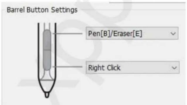XP-Pen Star G640S - Nastavení funkci pera - 1