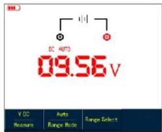 DC AUTO 09.56 V Y DC Measure Auto Range Mode Range Select