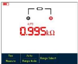 AUTO 0.995kΩ Pos Measure Auto Range Mode Range Select