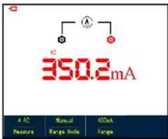 AC 350.2mA A DC Measure Manual Range Mode 600mA Range