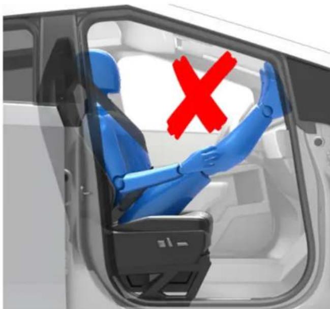 TESLA Cybertruck (2024) - Examples of Correct and Incorrect Seating Positions - 2