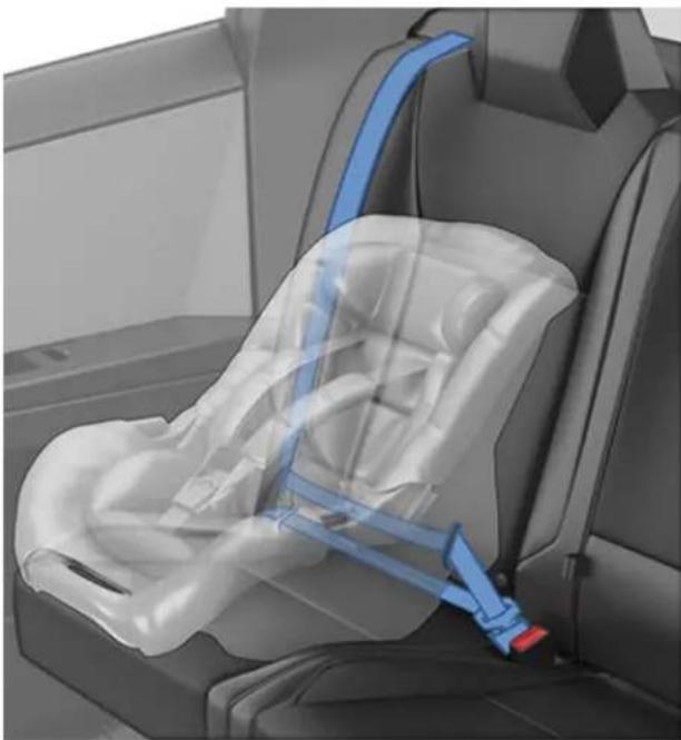 TESLA Cybertruck (2024) - Installing Seat Belt Retained Child Seats - 1