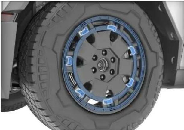 TESLA Cybertruck (2024) - Removing and Installing Wheel Covers - 3