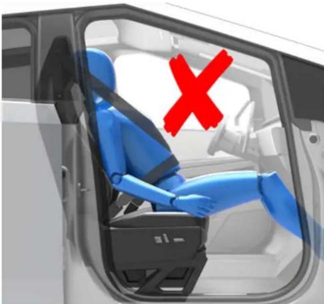 TESLA Cybertruck (2024) - Examples of Correct and Incorrect Seating Positions - 3