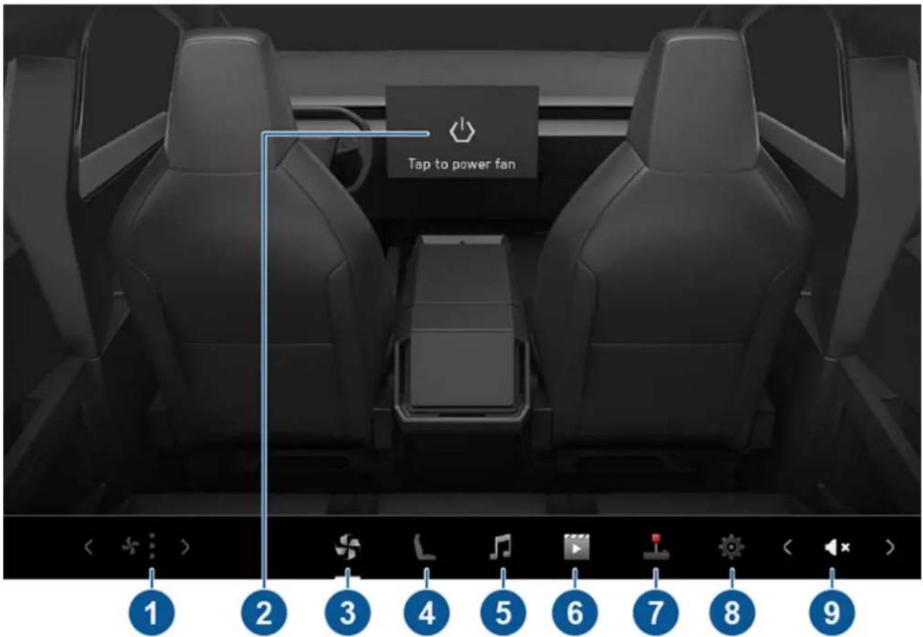 TESLA Cybertruck (2024) - Rear Touchscreen - 1