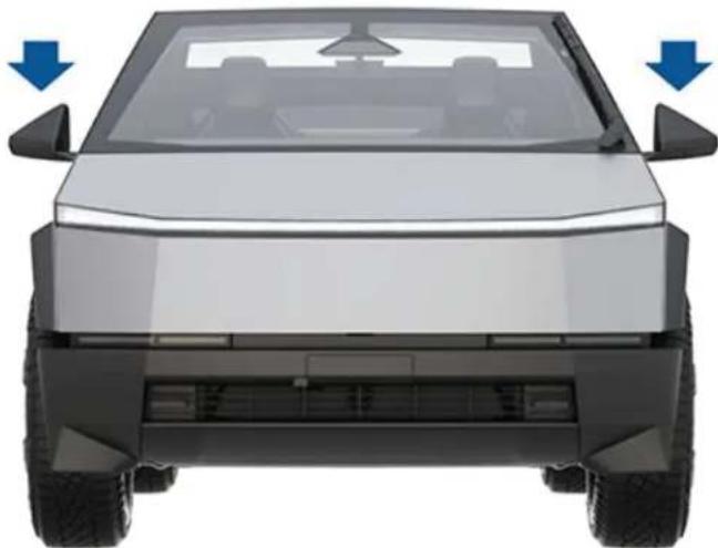 TESLA Cybertruck (2024) - Adjusting Exterior Mirrors - 1