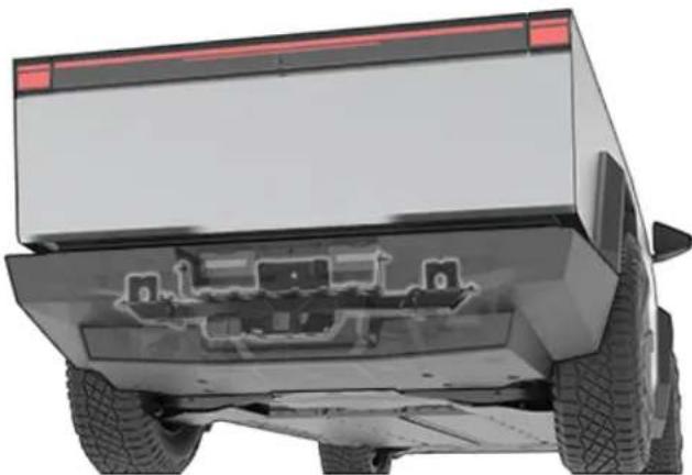 TESLA Cybertruck (2024) - Accessing the Trailer Hitch Assembly - 1