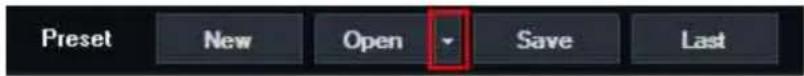 Preset New Open Save Last