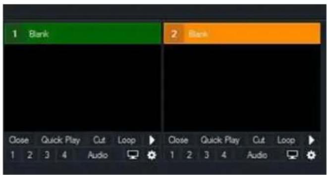1 Blank 2 Blank Close Quick Play Cut Loop Close Quick Play Cut Loop 1 2 3 4 Audio 1 2 3 4 Audio