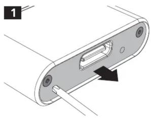 Mechanical component diagram showing a lever mechanism with a black arrow indicating direction (no text or symbols)