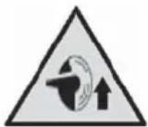 Warning sign with globe and upward arrow symbol indicating environmental risk
