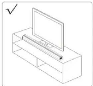BLAUPUNKT LS100SUB - Разположение на саундбара - 1