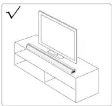 BLAUPUNKT LS100SUB - Plasarea barei de sunet - 1