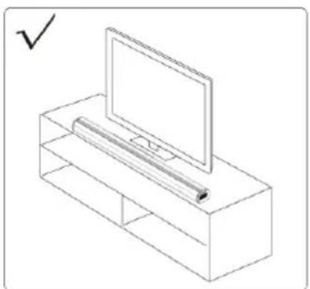 BLAUPUNKT LS100SUB - Soundbar placement - 1