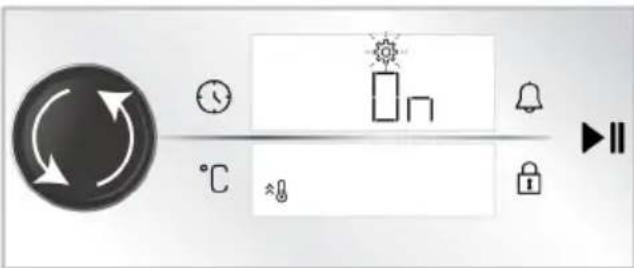User interface toolbar with clock, refresh, battery, alarm, and play button icons