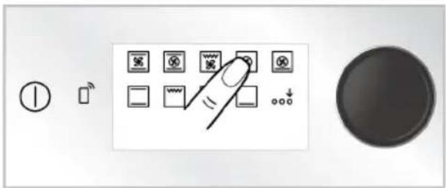 Control panel interface with icons for battery, switch, and display settings