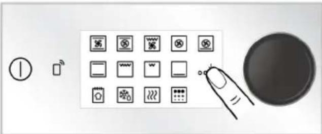 Diagram showing icons and a control panel with various function labels like battery, switch, and battery symbols.