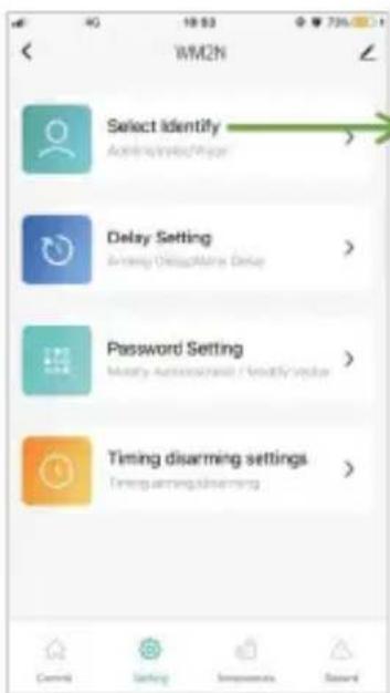 WMZN Select Identify Accepting Delays/Phages Delay Setting Analyze Delays/Matrix Delay Password Setting Moody-Assessness / Modify/Speech Timing disarming settings Timing disarming/disarming Cancel Setting Implications Reward